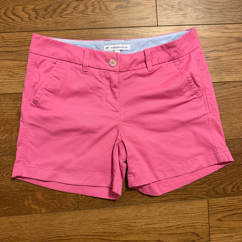 Southern Tide Hot Pink Chino 5 inch Bermuda Shorts coastal